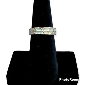 3/$30 Green Enamel Peace Sign Open Ring